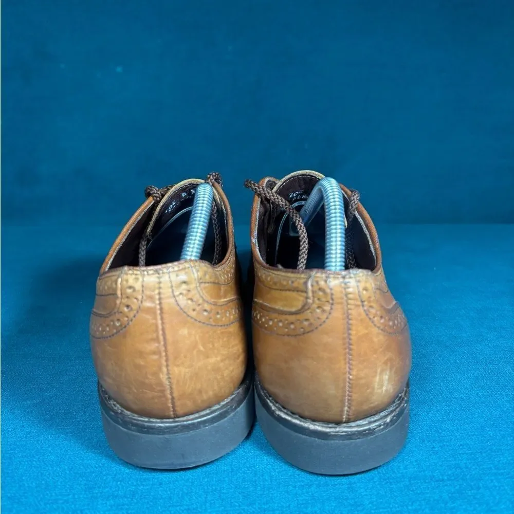 Allen Edmonds Strand Wingtip Oxford Brown Leather Dress Shoes Men’s 10.5 B USA